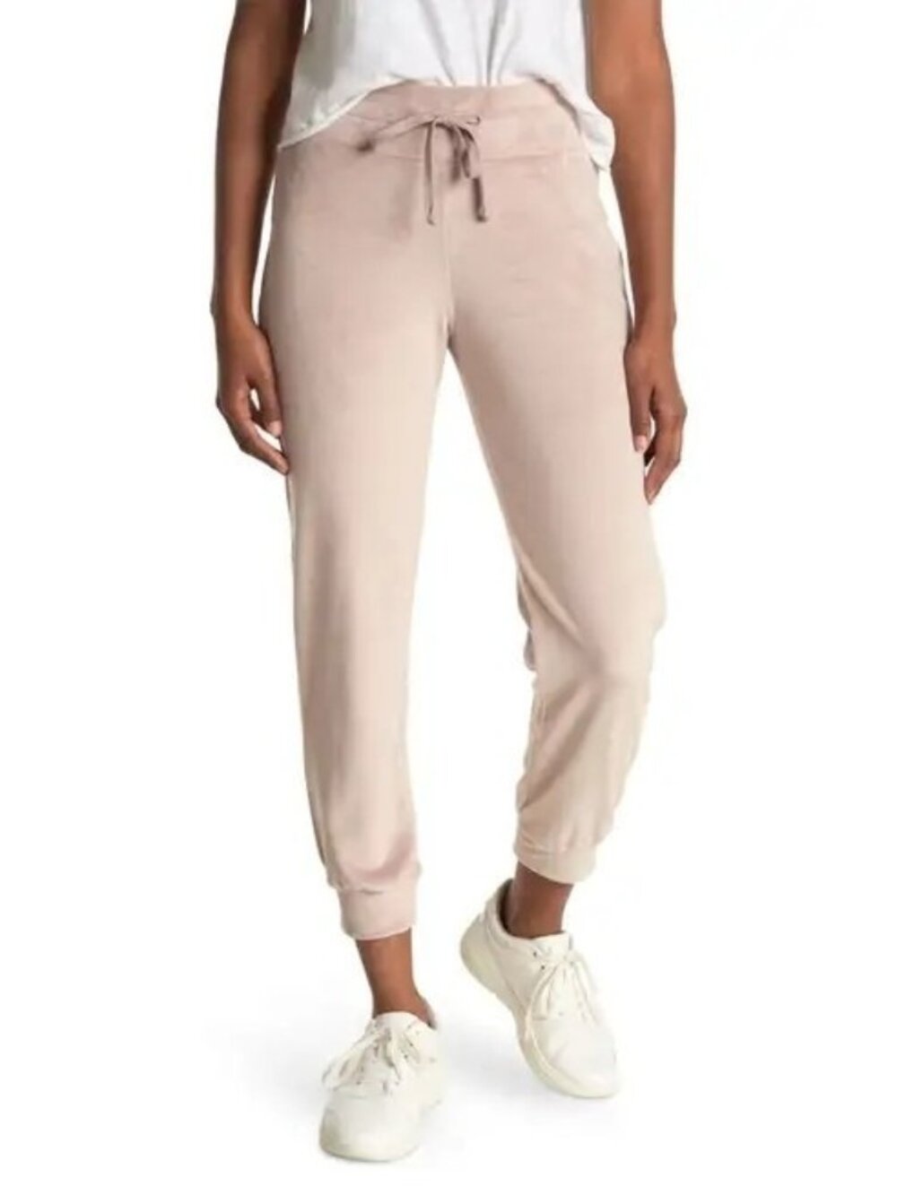 Z By Zella Pink Velour Drawstring Joggers Soft
